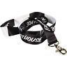 Black White Fasthouse Stripe Lanyard