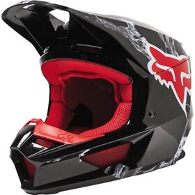 28809-001-xs Black White Red Sz Xs Fox Racing V1 Karrera Helmet