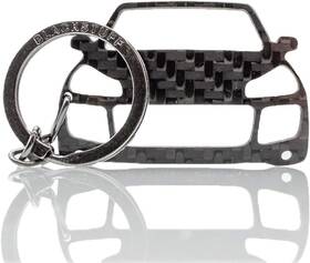 Bs-633 Blackstuff Carbon Fiber Keychain Keyring Ring Holder Compatible With Cayenne Black
