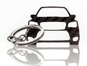 Bs-818 Blackstuff Carbon Fiber Keychain Keyring Ring Holder Compatible With Forester Sj Black