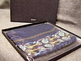 80169422014 Bmw New Vintage Lifestyle Valvetrain Theme Silk Scarf Pn - Free Shpg