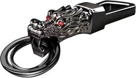 Brand Htkcrx 717073697784 Dragon Head Keychain Key Ring Clip Carabiner Holder Zinc Alloy Metal