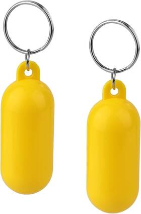 2.56x0.98in Brand Nqeuepn 53244 2pcs Boat Floating Keychains Yellow Buoy Float Key Pendant