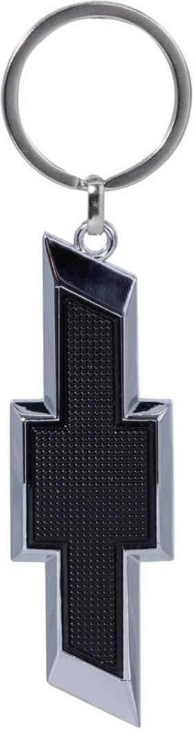 004577r01 Brand Plasticolor Chevrolet Textured Black And Chrome Bowtie Enamel Key