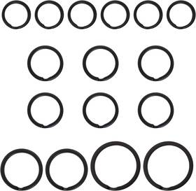 Sh-00242c Brand Shapenty 4 Assorted Sizes 1.38 Inch /1.2 / 1 0.75 Black