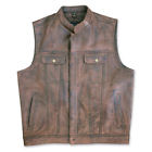 Burbvest-4xl Bourbon Crank Stroker Supply Straight Brown Leather Vest