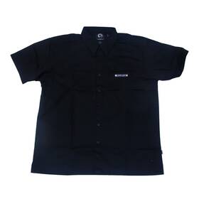 4531710990 Can-am New Oem Mens Black Chemise Button-down Ss Shirt Large Lg