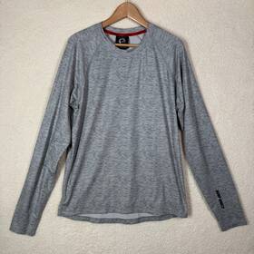 454506 Can-am Brp Men S Long Sleeve Performance Shirt Gray Size Large L Stretch