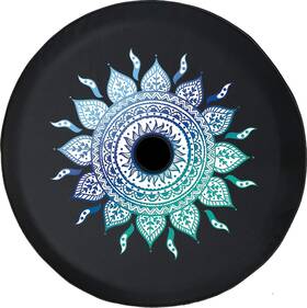 Caps Supply 694555140535 Jl Tire Cover Multicolor Blue Green Flower Colorful Adventure Off Road Fits