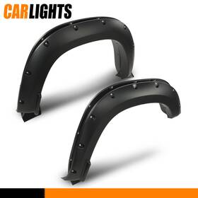 C-02rsa3725abk Carlights 4pcs Front And Rear Fender Flares Pocket Bolt Rivet Fit For 2019-2020 Ram 1500