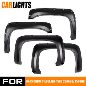 C-02rsa4508abk Carlights Fit For 2007-13 Chevy Silverado 1500/2500/3500hd Pickup Pocket Fender Flares 4x
