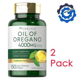 X001xr61kn Carlyle 2 Pack Oil Of Oregano 4000 Mg 150 Softgel Capsules Contains Carvacrol