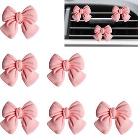 At-car-bow-pk6 Casapopz 6 Pcs Pink Bow Car Air Freshener Coquette Cute Girly Decor