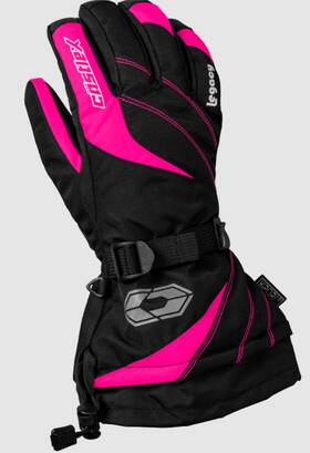 74-6582 Castle X Legacy Snowmobile Gloves Windproof Waterproof Guantlet Womens Smsll Pink