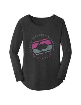 98-2384 Castle X Womens Long Sleeve T-shirt Rail - Black/pink