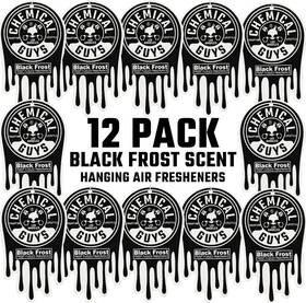 40504 Chemical Guys Hanging Air Freshener Black Frost Scent 12 Pack Great For