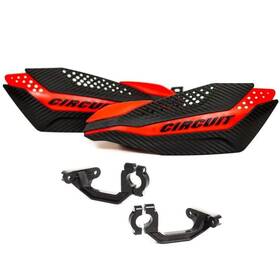 Pm038-2da Circuit Equipment Dakar Universal Handguards - Carbon/fluorescent Red