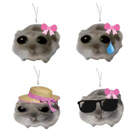 Tp143-mao Cj&m 8 Pcs Sad Hamster Hamsti Air Freshener Funny Ounce Pack Of White