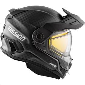 512393 Ckx Mission Ams Carbon Fiber Helmet With Electric Double Lens Md Carbo