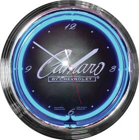 Ns100025 Classic Industries 15 Inch Neon Clock Camaro Script
