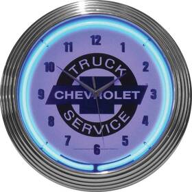 Ns100032 Classic Industries Neon Clock - Chevrolet Truck Service 15 Inch