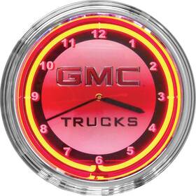 Ns100033 Classic Industries Neon Clock -gmc Trucks - 15 Inch
