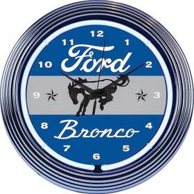 Ns100134 Classic Industries Neonetics 4 Inch X 17 Ford Bronco Neon Clock