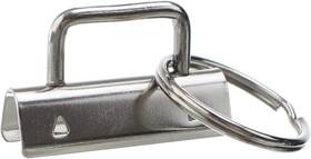 Cleverdelights 693892362426 25 Sets - 1.5 Inch Key Fob Hardware Set With Rings 1 Silver