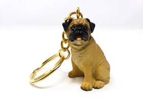Dtk18a Conversation Concepts Pug Keychain Large Tan