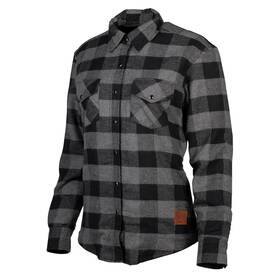 8103-0807-76 Cortech Womens Missfit Riding Flannel Shirt - Gray Large