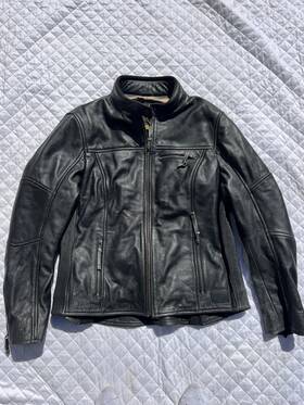 8374-0105-76 Cortech Clean Boulevard Blvd Lolo Black Motorcycle Jacket Womens Size Large Plus
