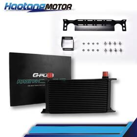 Big20260211-72 Crossdesign 19row 10an Universal Aluminum Engine Transmis Sion Oil Cooler With Bracket Kit New