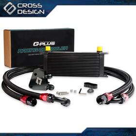 Ht-02egz0005tbk Crossdesign Universal Engine Oil Cooler Kit 16 Row An10 And Sandwich Plate Fit For Ls1 Ls2 Ls3