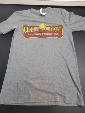 854217 Cummins New Engine Company T Shirt Small Gray