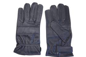 10-446 Custom Chrome 10446 Large Short Gauntlet Leather Gloves Nos