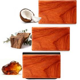 Caf-001 Cutebey Car Air Freshener - Wood Freshener-teak Amber 1 Count Pack Of 3 Brown