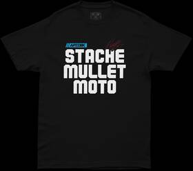 Dbk 614347954324 Stache Mullet Moto Tee Black Fits Xl - Atap-stachemull-xl