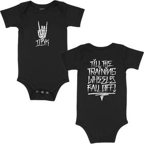 Bo-trainingwh-6m Dbk Training Wheels Onesie Black 6 Month