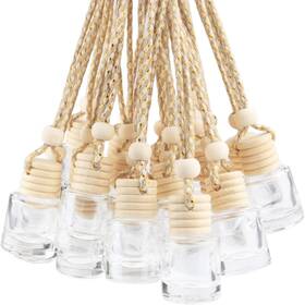 Dmuuudm 736530827533 20 Pcs 8ml Hanging Car Air Freshener Diffuser Empty Clear Glass