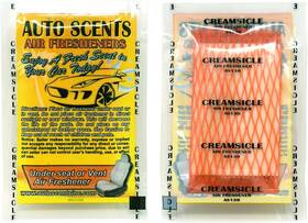 159-s15 Donkey Auto Products Individually Wrapped - Professional Car Air Freshener Pads Creamsicle
