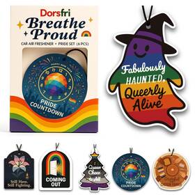 Freshener-01 Dorsfri 6 Pack Lgbtq Car Air Freshener Cute Count Of 1 Multicolor
