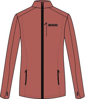 52157 Dsg Performance Fleece Zip Up Terracotta Lg