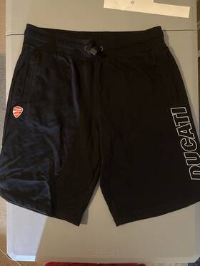 987707996 Ducati Men S Sweat Shorts Black Xl Sportswear Collection Logo Drawstring