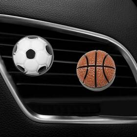 Duscoke-dsc-209 Duscoke 2pcs Cute Ball Car Dashboard Air Vent Football/basketball Multicolor