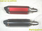 E538-b E537 Partsgalore Motorcycle Exhaust Muffler Carbon Fiber Red Dual Outlets