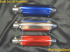 E540-b Partsgalore Motorcycle Sport Bike Carbon Tail Exhaust Muffler Blue Silver
