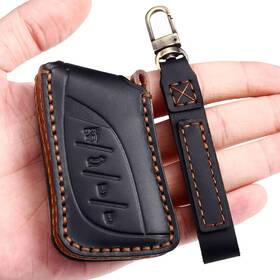 H26le4 Easyant Leather Car Key Fob Cover For Lexus 2021-2023 Es Rx Compatible Black