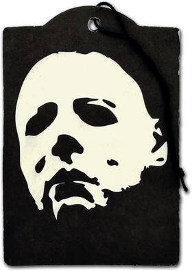 Michael-mc-fresh-6 Elektroplate Air Fresheners Officially Licensed Michael Myers Car Black