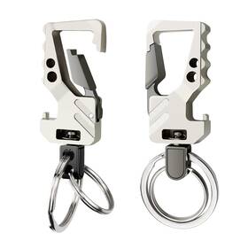 Exsun 091300903436 2pcs Keychains Key Chains For Carabiner 3.54 X 1.37 Inches Silver
