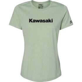 27-87144 Factory Effex Kawasaki Logo Womens T-shirts Lg Green